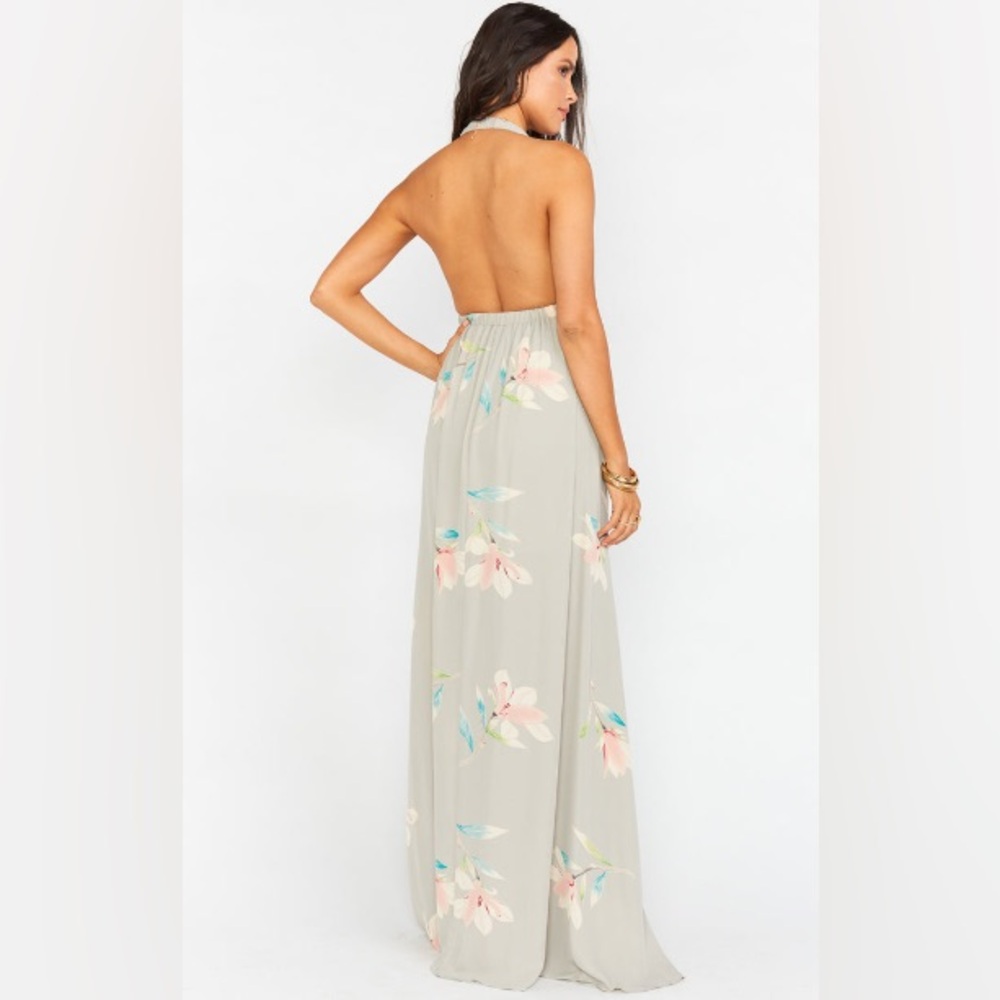 Show Me Your Mumu Luna Halter Dress Lily Showers Bridesmaid Gown - Picture 5 of 7